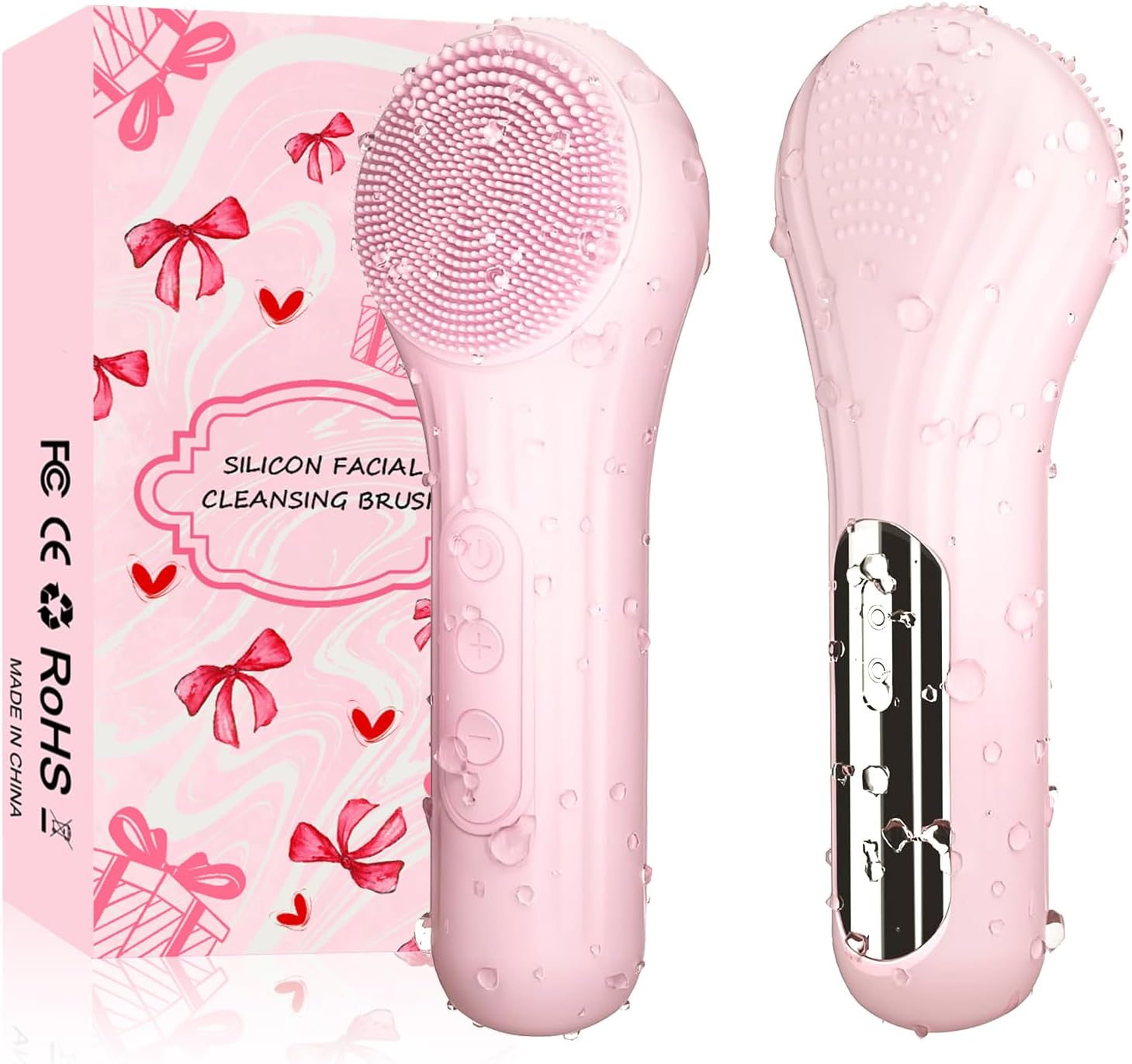 Silicone Face Scrubber Electric - แปรงขัดหน้าซิลิโคน, แปรงทำความสะอาดผิวหน้าไฟฟ้ากันน้ำสำหรับผู้ชายและผู้หญิง, แปรงขัดหน้าแบบชาร์จไฟได้พร้อมโหมด 5 โหมดสำหรับ