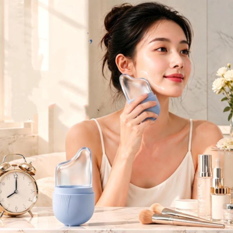 Face Ice Roller Puffiness - {+} ลูกกลิ้งน้ำแข็งสำหรับใบหน้าและรอบดวงตา แม่พิมพ์น้ำแข็งซิลิโคน ช่วยลดอาการบวม อุปกรณ์นวดบำรุงผิวหน้า สำหรับฤดูร้อน