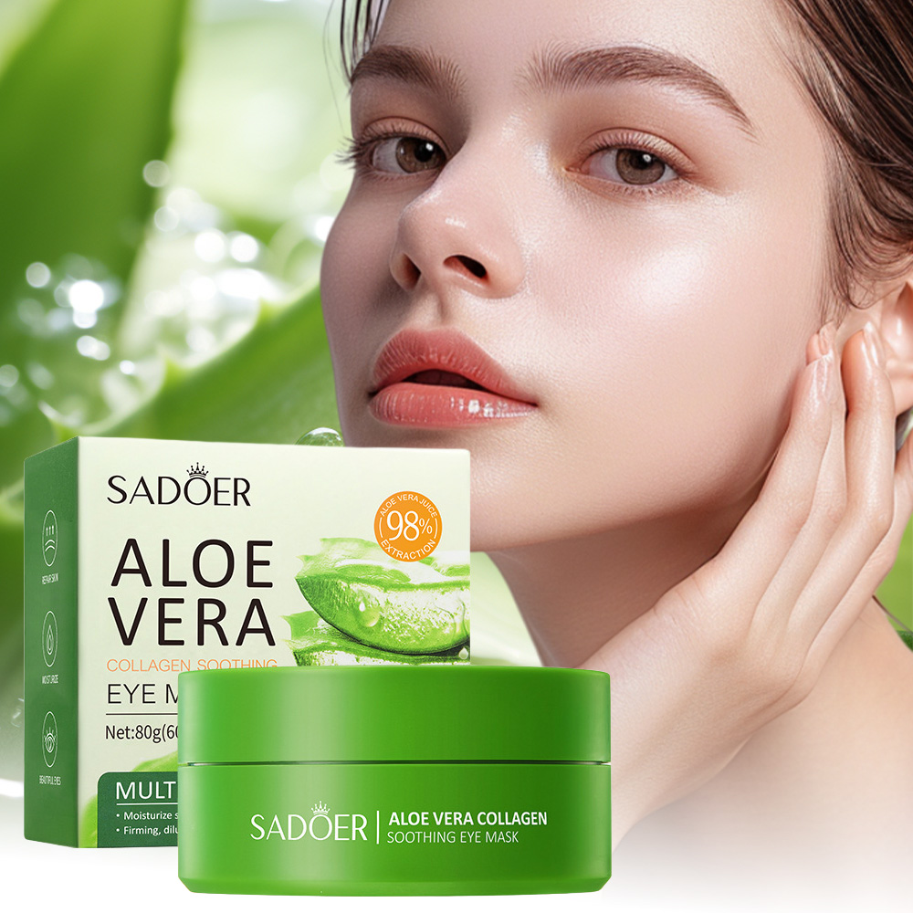 Collagen Under Eye Patches - แผ่นมาส์กใต้ตา SADOER อโลเวร่า คอลลาเจน ซูทติ้ง อาย