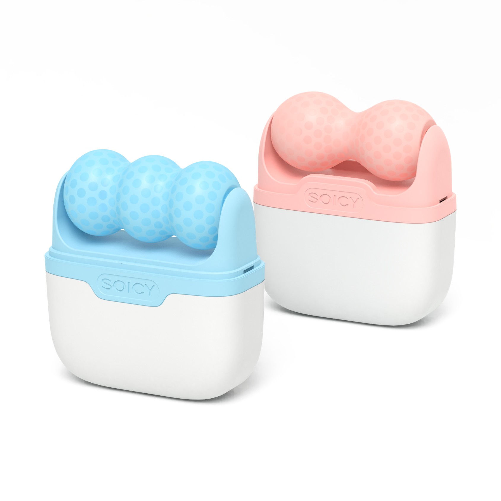 Face Ice Roller Puffiness - ลูกกลิ้งน้ำแข็งสองด้านสำหรับลดอาการบวมของใบหน้าและรอบดวงตา 2 in 1 อุปกรณ์ประคบเย็นบำรุงผิวหน้า เครื่องนวดกัวซาแบบพกพาสำหรับร่างกาย