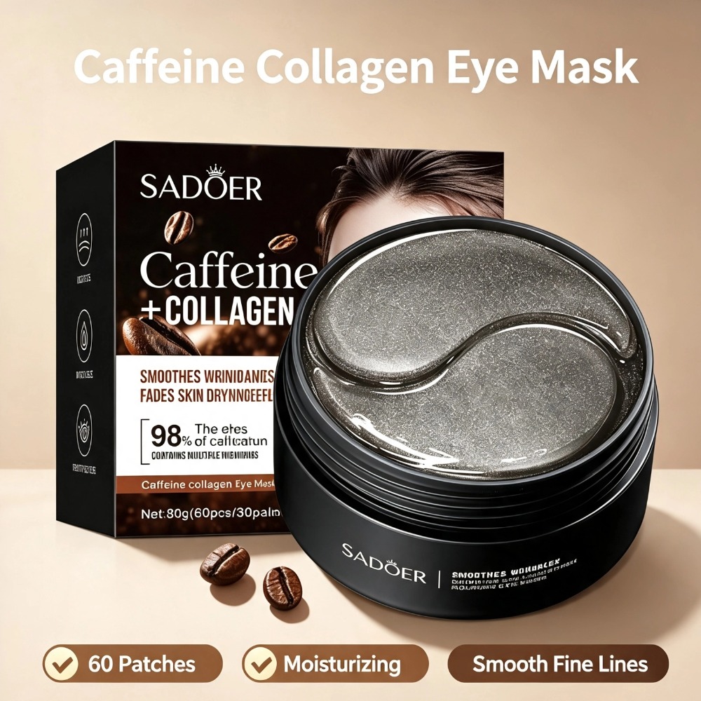 Collagen Under Eye Patches - มาส์กใต้ตาคอลลาเจนผสมคาเฟอีน ลดรอยคล้ำใต้ตา บำรุงผิวให้ชุ่มชื้น ลดอาการบวม ลดริ้วรอยเล็กๆ มาส์กใต้ตาคริสตัล