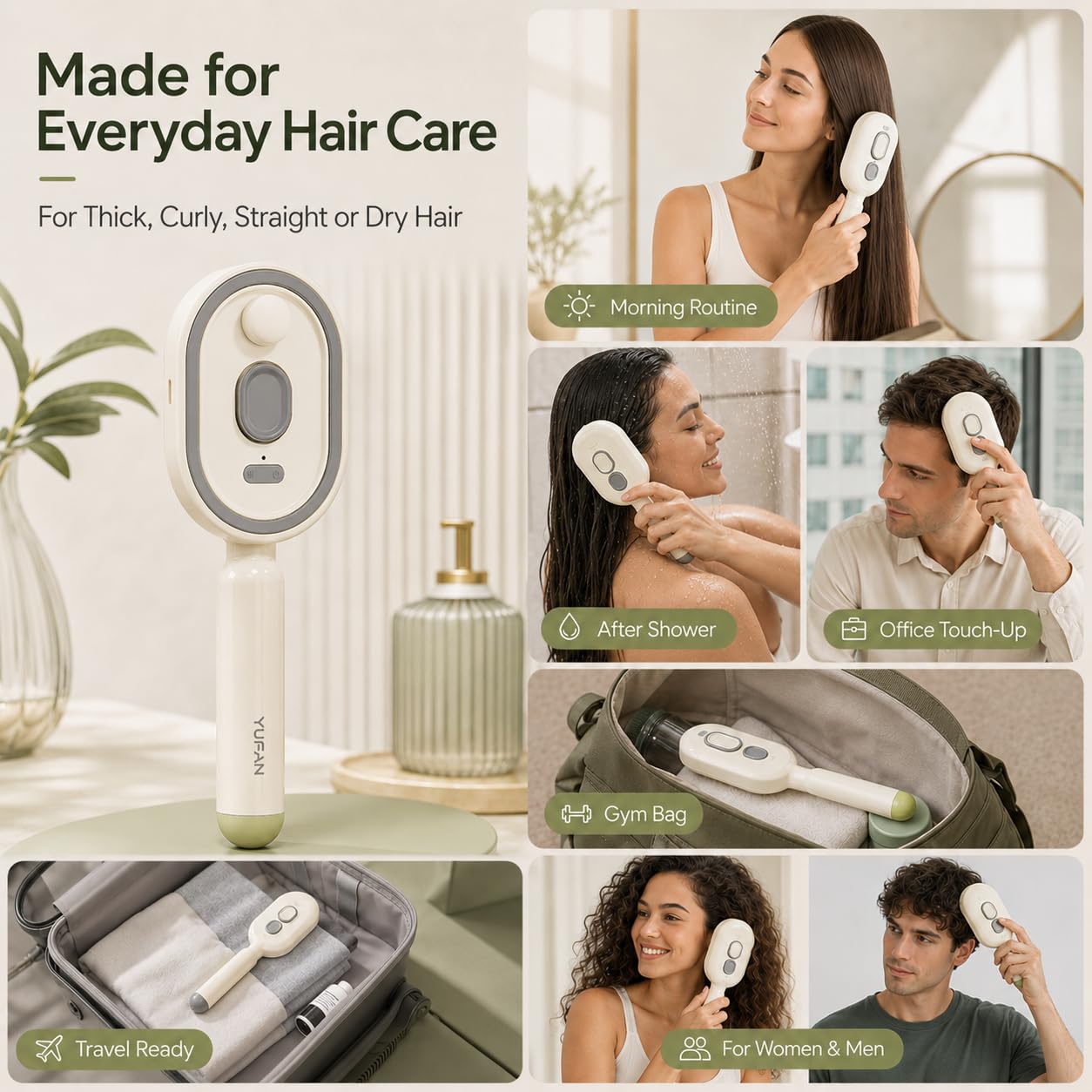 หวีสเปรย์นวดผมไฟฟ้า 2in1 แปรงห - Massage บทวิจารณ์และราคา