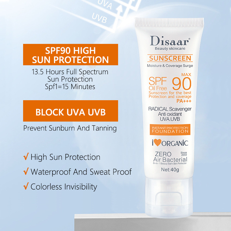 ครีมกันแดดผิวหน้ากันน้ํา SPF 9 - Spf 50 Waterproof Sunscreen บทวิจารณ์และราคา