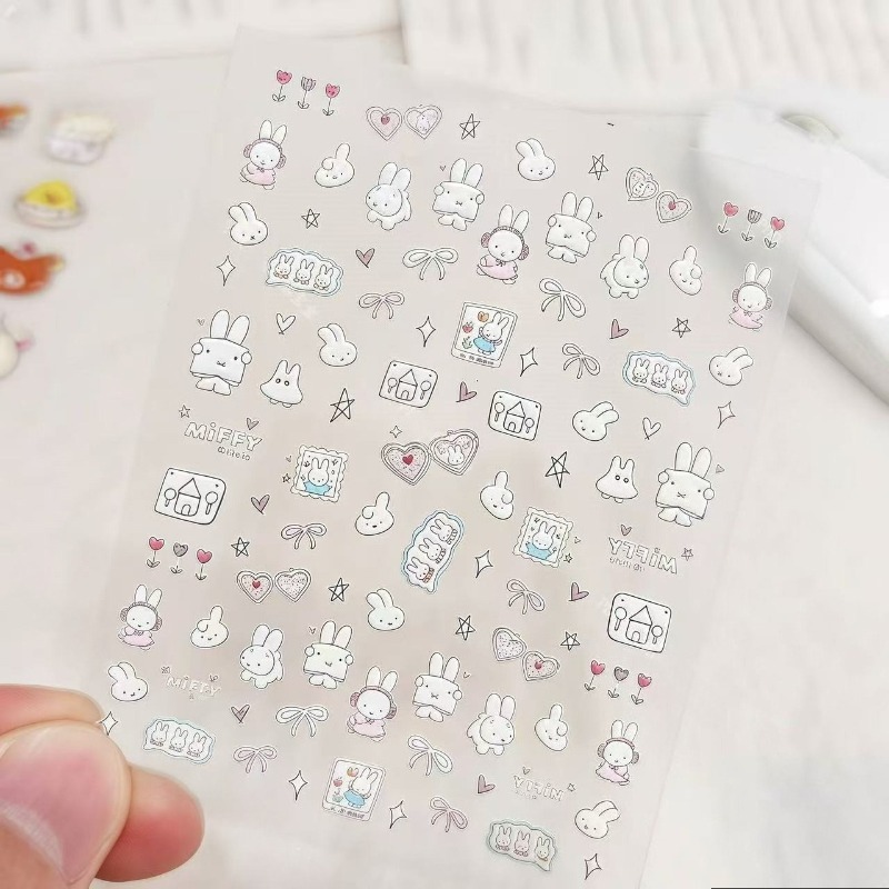 มิฟฟี่การ์ตูนสติกเกอร์ติดเล็บอ - Nail Art บทวิจารณ์และราคา