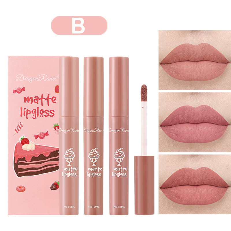 3 ชิ้น/เซ็ต เวลเวท แมท นู้ด ลิ - Matte Velvet Lip Tint Long Lasting บทวิจารณ์และราคา
