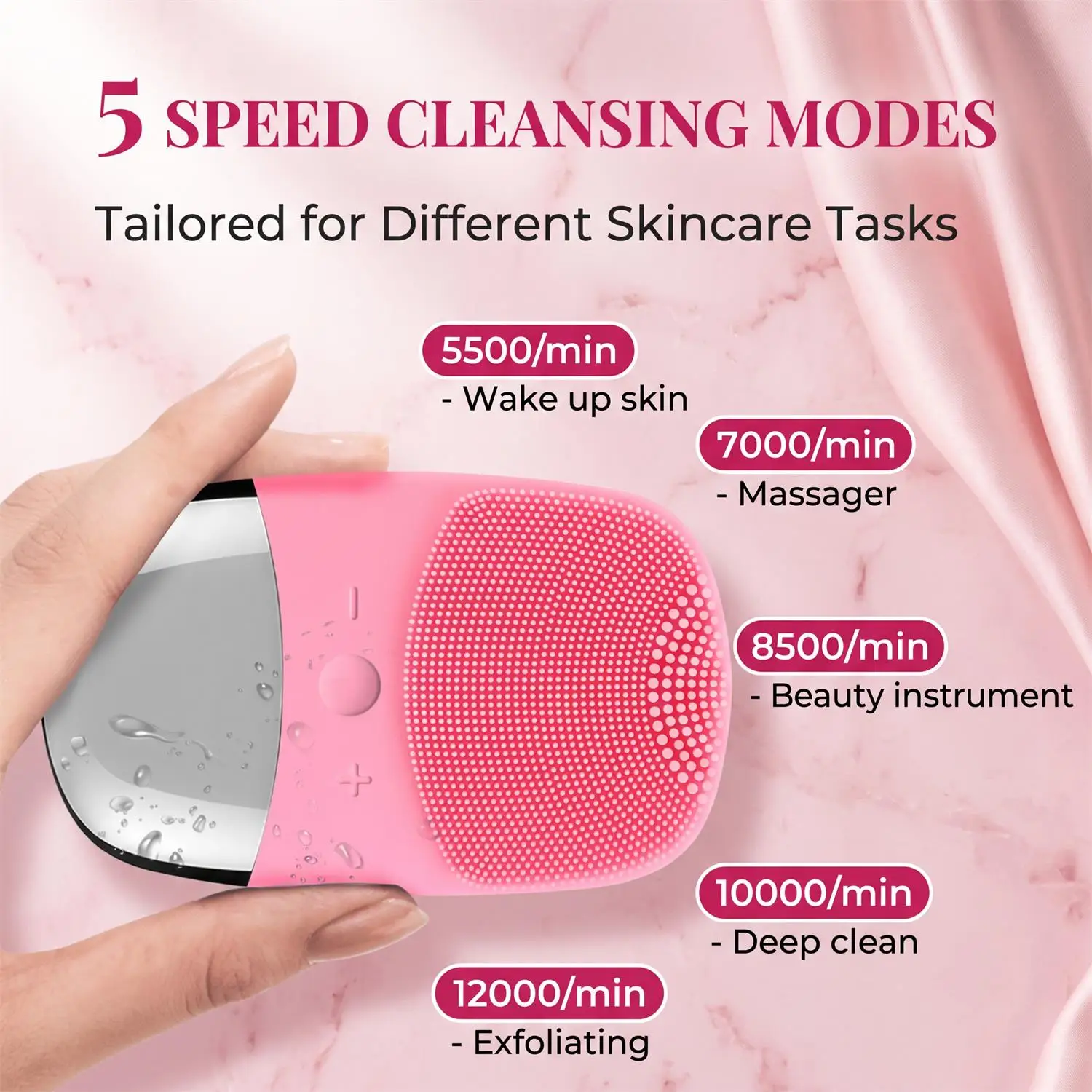 แปรงทำความสะอาดผิวหน้าแบบใช้ไฟ - Silicone Face Scrubber Electric บทวิจารณ์และราคา