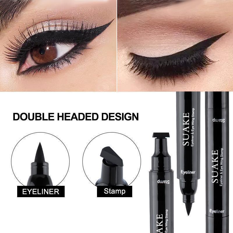 อายไลเนอร์สีดำ 2 ชิ้น แบบสองหั - Waterproof Liquid Eyeliner Pen บทวิจารณ์และราคา