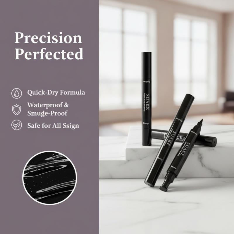 อายไลเนอร์สีดำ 2 ชิ้น แบบสองหั - Waterproof Liquid Eyeliner Pen บทวิจารณ์และราคา