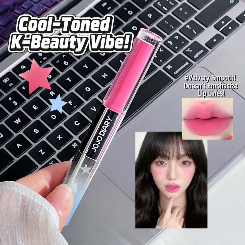 JOJO DIARY ลิปกลอสสองเอฟเฟกต์  - Matte Velvet Lip Tint Long Lasting บทวิจารณ์และราคา